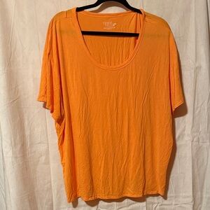 26-Time and Tru Women's Bright Orange Short Sleeve Tee